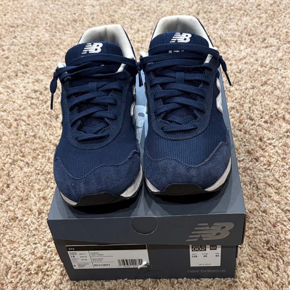 New Balance Deep Blue and White Sneakers